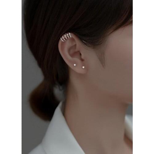 Silver Cartilage Clip Earrings 925 Sterling Earrings for Women