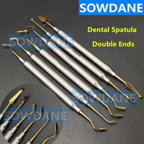 6 pcs/set Teeth Whitening Composite Resin Filling Spatula Titanium plated Head Resin Filler set Dental Restoratio Tool