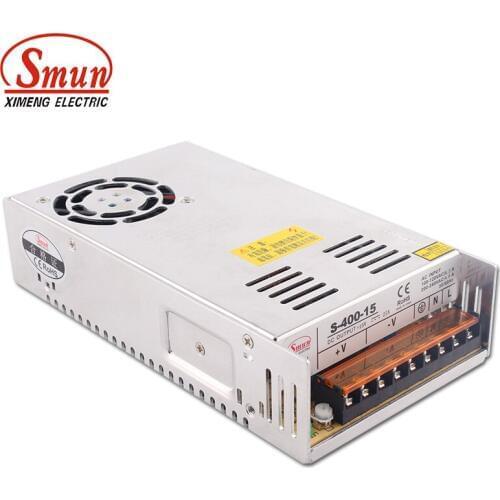 SMUN S-400-15 400W 15VDC 27A Single Output Switching Power Supply With CE ROHS China Factory For Light