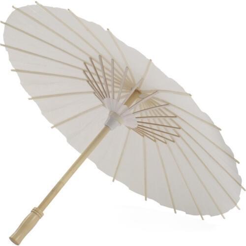 YO CHO 20.47in Wedding mariage Umbrella Wedding Accessories Photo props Decoration Beige Paper White Umbrella DIY Bridal parasol