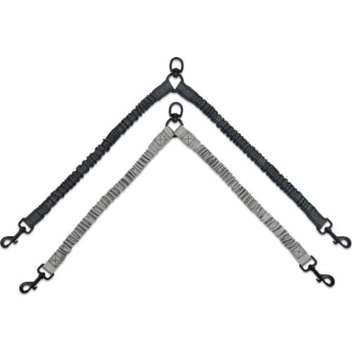 Pet Supplies Reflective Double-Headed Leash for Dogs One Drag Two Leads Retractable Reflective Dog Leash