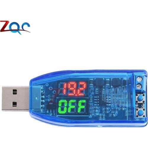 DC-DC 5V to 3.3V 9V 12V 24V USB Step UP / Down Power Supply Module Red Green Display Voltage Current Side Button Adjust with Box