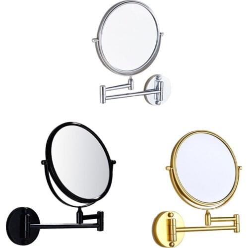 Extendable 8 Inch Double Sided Bathroom Mirror Smart Mirror Makeup Wall Mounted Mirror Bathroom Mirror