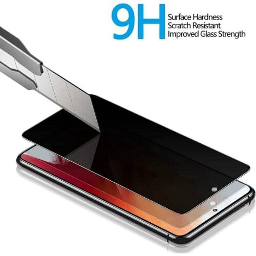 Free Post 50pcs Anti Peek Privacy Tempered Glass For XiaoMi Redmi Mi 11i Lite Shar4 Note 10 10S 9S 20X K40 Pro Max Plus 4G 5G