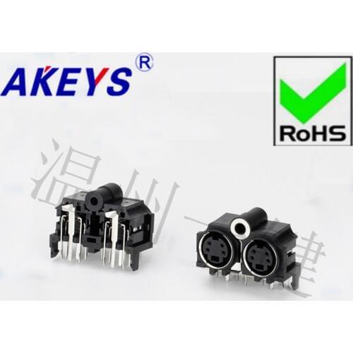 10 PCS MDC2-4-13d Large keyboard plug DIN socket S terminal 4 pin MIDI four-core socket double base