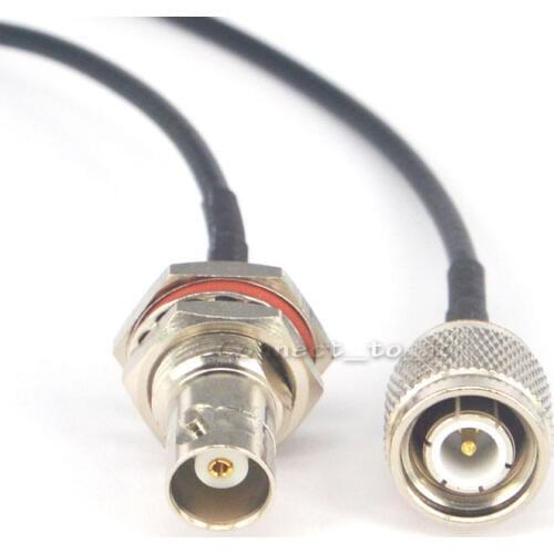 10 Pieces Extension Cable Cord BNC Female Bulkhead O-ring to TNC Male Connector RF Coax Adapter 20CM