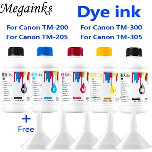 250ML each bottle PFI120 PFI 120 dye ink for Canon TM200 TM205 TM300 TM305 200 205 300 305 printer inks