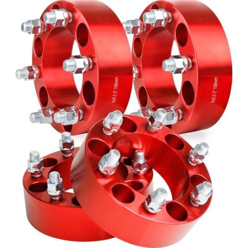 4pcs 2Inch Thick 6x5.5 M14x1.5 Hub Centric Wheel Spacers For Chevy Silverado 1500