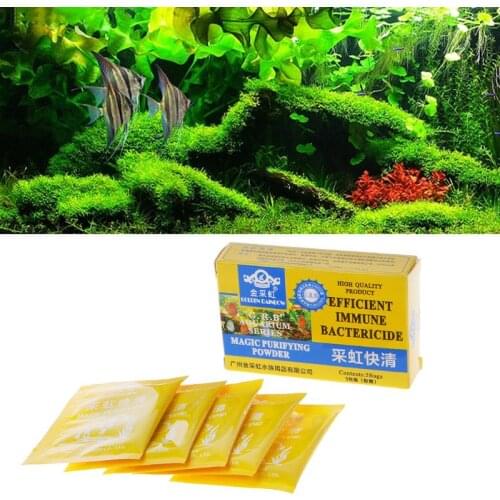 5 Bags high quality product efficient bactericidal immune magic purification powder for aquarium fish tank Drop Ship