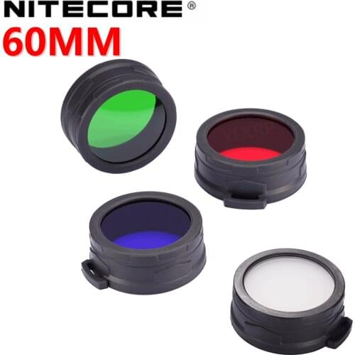 Nitecore Colour Filter(60mm) NFR60 NFB60 NFG60 NFD60 suitable for EA8 TM15 flashlight with head of 60mm