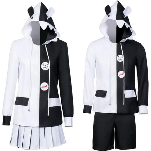 Danganronpa monokuma Cosplay Costume for Male and Female Game Danganronpa Black White Bear Suit for Men Women Halloween Cosplay
