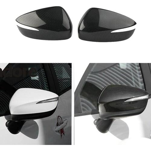 For Mazda CX-3 CX3 2015 2016 2017 2018 2019 2020 2021 ABS Carbon Fiber Side Door Rearview Mirror Cover Trims