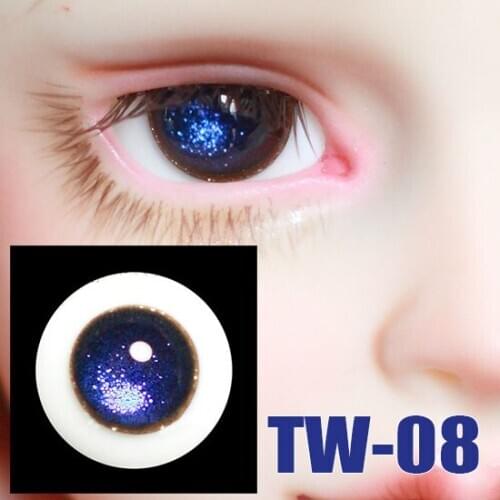 G10-116 children toy bjd sd 1/3 msd 1/4 1/6 dolls props Accessoriess eyesball 14.16mm Shining no pupil glass eyes dark blue wit