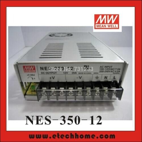Mean Well Switching Power Supply 350W 12V 29A Single Output NES-350-12 for Embroidery Engraver Printer Plasma CNC Router Kits