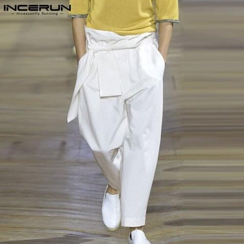 Мужские укороченные брюки INCERUN China At AliExpress