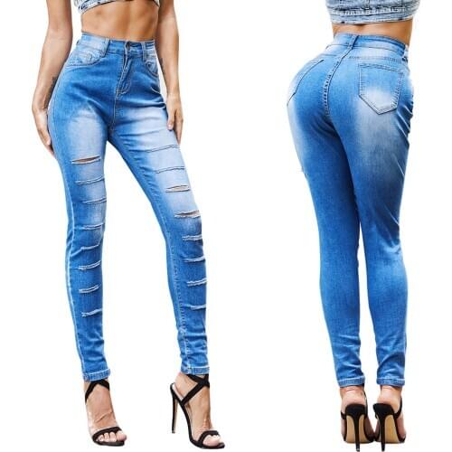 Hot Selling Jeans Pencil Pants High Waist Solid Color Sexy Slim-Fit Speaker Pants Women Jeans Women skinny jeans for women