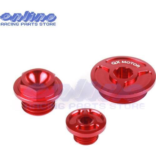 Motocross Enduro Modify CNC Billet Part Engine timing cover Timing Plug QX logo+Oil Filler Plug for CRF250R 250X 450R 450X