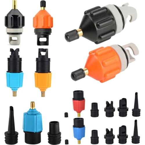 Inflatable Rowing Rubber Boat Air Valve Adapter Paddle Board Canoe Kayak Air Valve Pump Compressor Converter 4 Nozzle