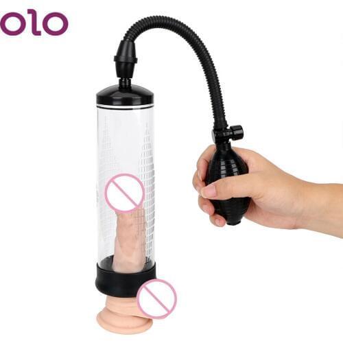 OLO Penis Pump Male Masturbation Extender Penis Enlargement Vacuum Pump Sex Toys For Men