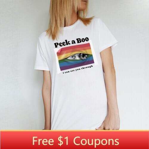 Peek a boo Funny Letter Print t shirt women Vintage 100% Cotton Short Sleeve Casual tops & tees Girl Tumblr tee shirts