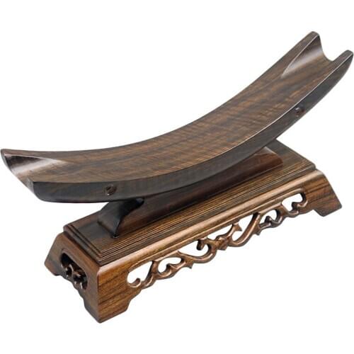 Sword Stand Solid Wood Sword Display Katana Stand Holder Crescent Shape for General Swords