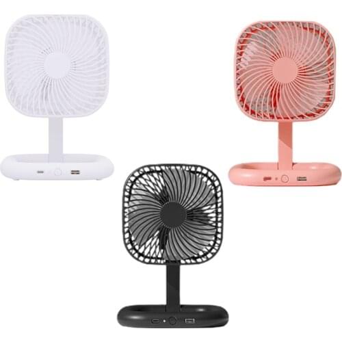 Portable Foldable Table Fan Cordless Desk Fans 4500mAh USB Rechargeable for Home