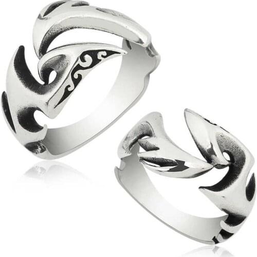 Silver Tribal Pattern Ring