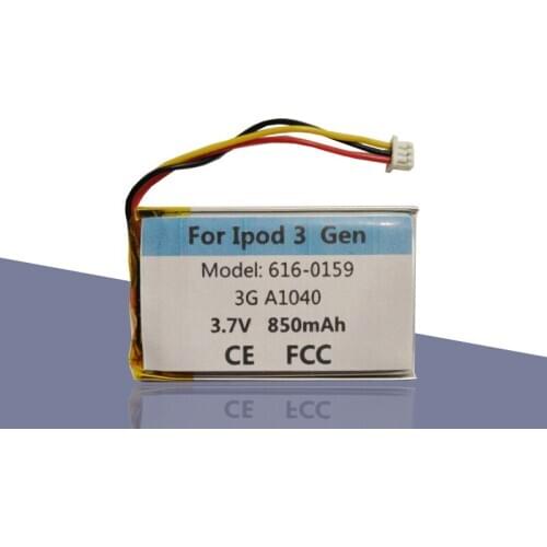 Replace E225846 616-0159 Battery For Ipod 3G M9244LL/A 20GB 3th 3rd 10GB 15GB M9460LL/A 40GB M M9460LL/A A1040 Batterie AKKU