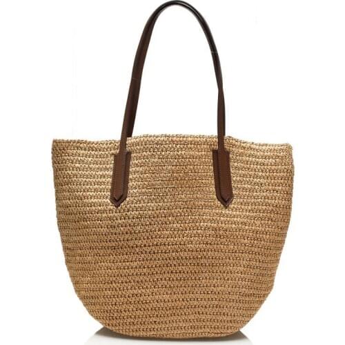 Women Straw Beach Bag Vogue Travel Holiday Vacation Leisure Handmade Woven New Tote Shopping Large Capacity Ladies Shoulder Bags