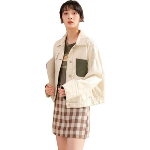 Jeans Jackets Coats Women Short Casual Denim Coat New 2020 Autumn Long Sleeve Denim Jacket Jaqueta Feminina Chaquetas Mujer