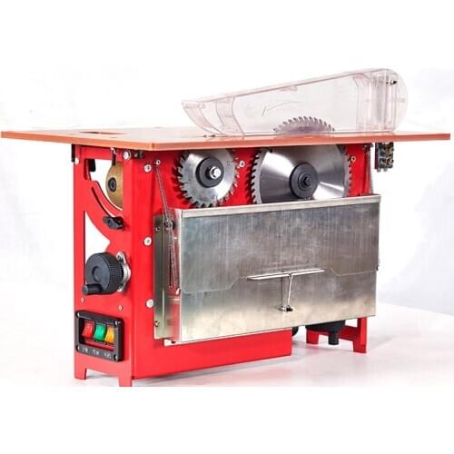 Precise Dust-free Saw Solid Wood Board Plywood PVC Pipe Miter Saw High Power Double Saw Blade Woodworking Sliding Table Saw