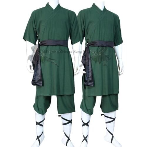Thick Cotton Shaolin Monk Uniform Kung fu Martial arts Suit Tai chi Wing Chun Clothes Custom Tailor Need Measurements