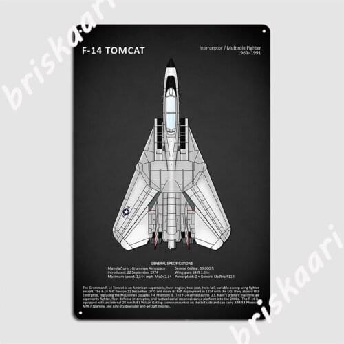 The F-14 Tomcat Metal Signs pub Club Bar Classic Plaques Tin sign Posters
