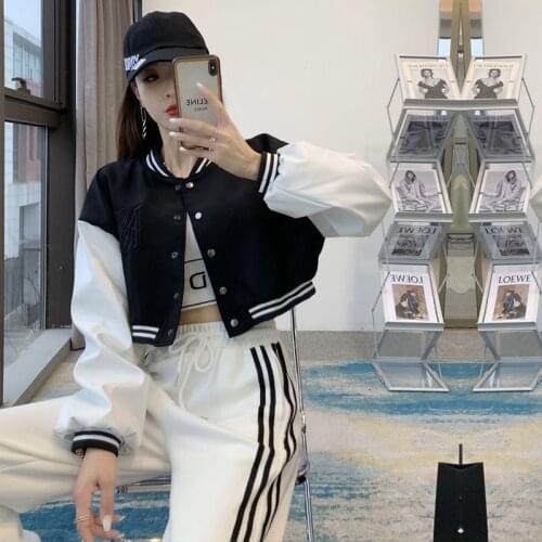 Women Coat Short Baseball Jackets Bomber Womens 2021 Early Spring Summer New Korean Version Thin Sports Leisure Loose Plus Size