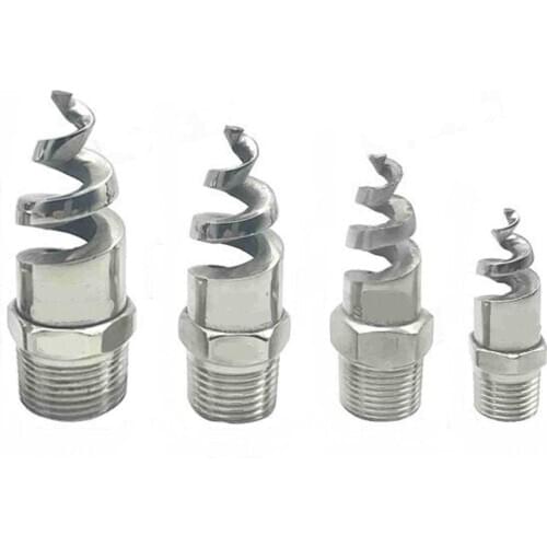 1/4" 3/8" 1/2" 3/4" 1" BSP 316L Stainless Steel Spiral Cone Atomizing Spray Nozzle Dedusting