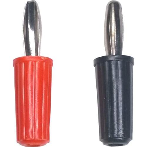 10/20/50 pieces 4 mm red black plastic plug shell short banana connector stereo plug dual audio channel headphone connector