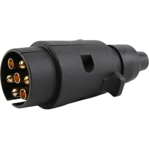 12V 7 Way Round Standard European Car Plug Connector Plastic Car Trailer 7 Pin Socket Plugs For Trailers Car Accessories