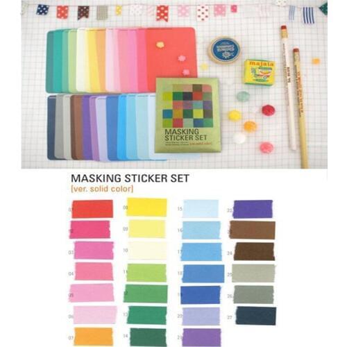 15packs/lot Kraft paper masking sticker bag set decorative stationery wholesale