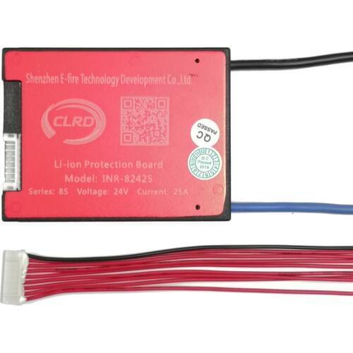 8S 24V lifepo4 bms waterproof same port with balance 15A 20A 30A 40A 50A 60A discharge current