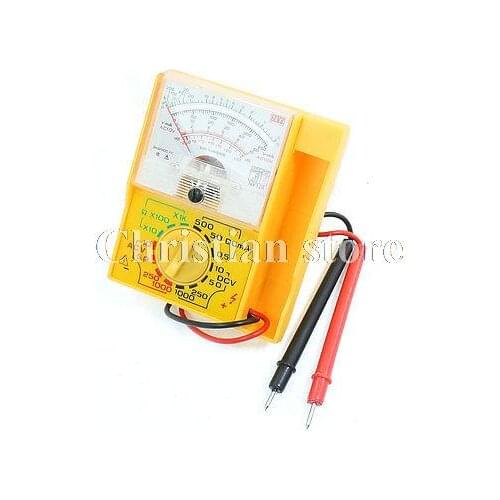 Ammeter Volt Ohm Analog Gauge Multimeter Multitester w Probe Lead