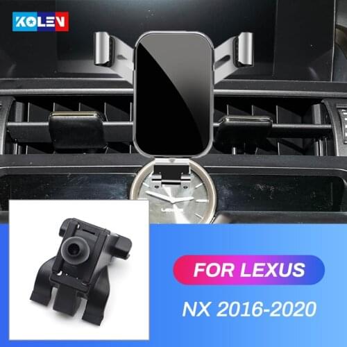Car Mobile Phone Holder For Lexus NX200 NX200T NX300 NX300H 2016-2020 Air Vent Mobile Phone Stand Navigation Bracket Accessories