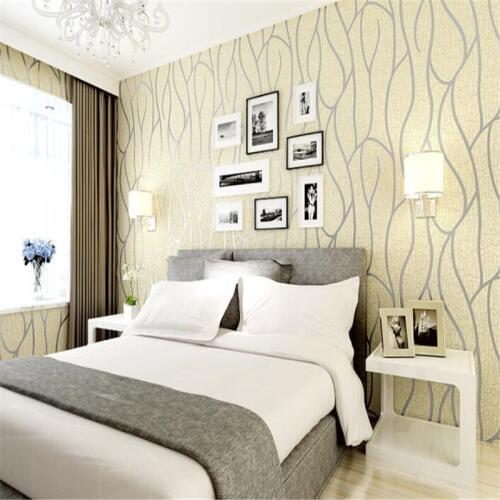 Beibehang Thicken deerskin cashmere living room TV background wall paper 3D hotel bedroom bedside abstract stripes papier peint