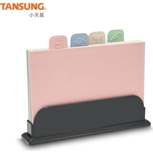 Healthy creative classification cutting board set wheat straw cutting board pp plastic cutting board non-slip cutting board