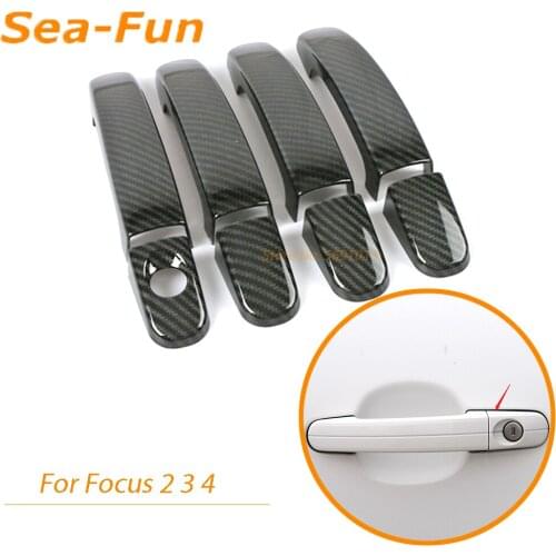 For Ford Focus 2 MK2 II for Focus 3 MK3 III 4 MK4 C-Max Kuga Escape Door Handle Cover Trim Sticker Frame ABS Chrome Accessories