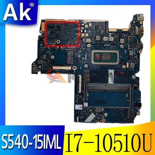 For Lenovo Ideapad S540-15IML Mainboard Motherboard 81NC CPU I7-10510U RAM:4G FRU:5B20S42999 100% Test Ok