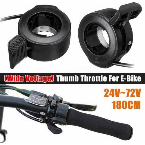 24V/36V/48V/60V/72V Thumb Throttle Speed Regulation Controler for Electric Bike Scooter Universal Accelerator Speed Controler