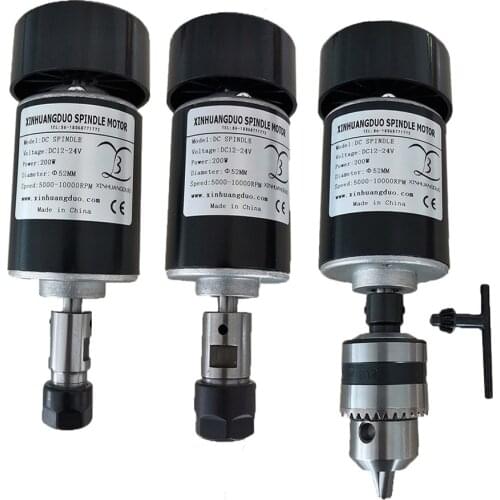 Air cooled 0.2kw Air cooled spindle Motor CNC 200W Spindle Motor + Clamp for CNC Machine DIY CNC 24VDC 10000RPM