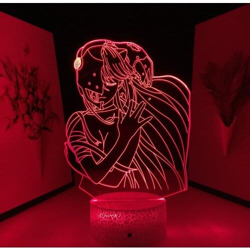 Elfen Lied Lucy Nyu Figure Desk Lamp 3D Lamp Acrylic LED Night Light for Child Gift Room Decorative Nightlight Manga Anime