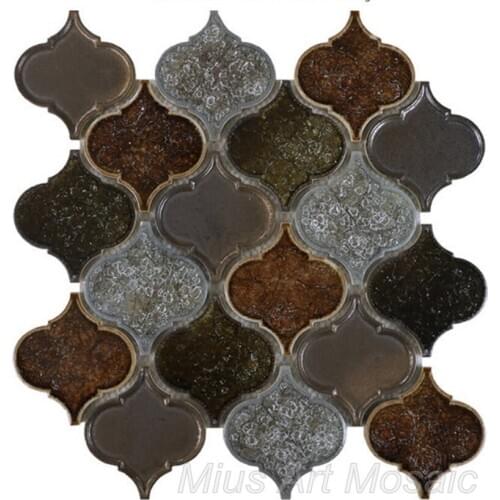 Cold color latern ceramic mosaic tle wallpaper for bathroom decoration