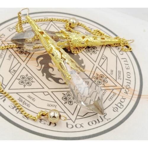 Lava stone pendant female Reiki Pendulum Natural Stone Amulet Healing Crystal Pendant Meditation Hexagonal Pendulums for men